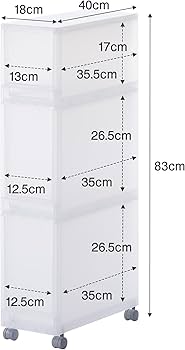 Amazon｜無印良品 ポリプロピレン 収納ストッカー キャスター付1 約幅